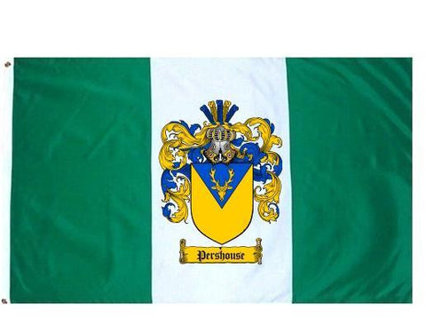 Pershouse family crest coat of arms flag