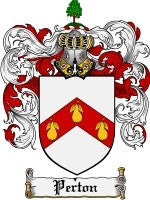 Perton coat of arms family crest download