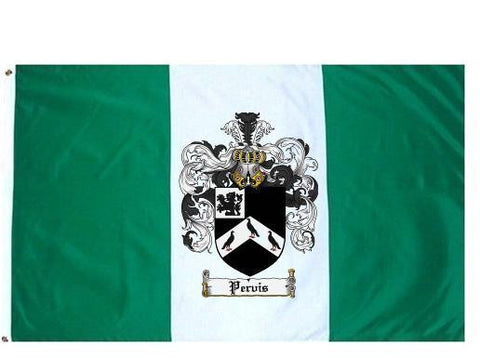 Pervis family crest coat of arms flag