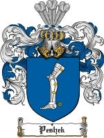 Peshek coat of arms family crest download