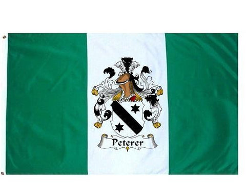 Peterer family crest coat of arms flag