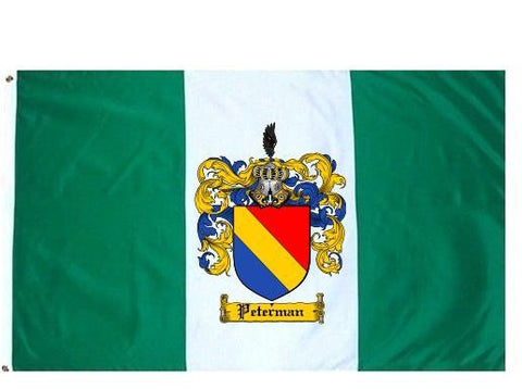 Peterman family crest coat of arms flag