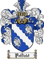 Petfield coat of arms family crest download