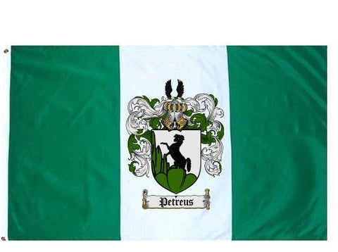 Petreus family crest coat of arms flag