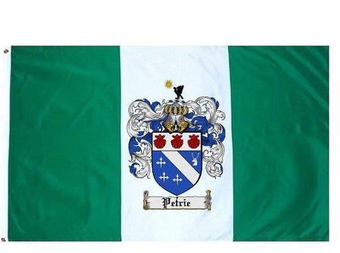 Petrie family crest coat of arms flag