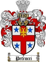 Petrocci coat of arms family crest download