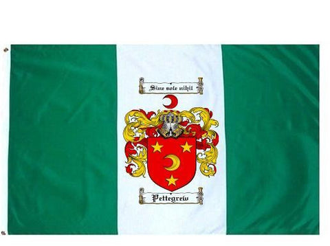 Pettegrew family crest coat of arms flag