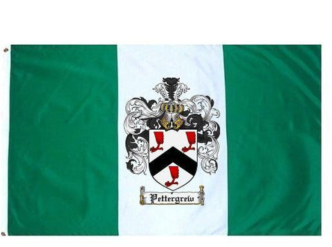 Pettergrew family crest coat of arms flag