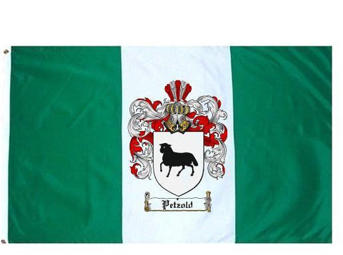 Petzold family crest coat of arms flag