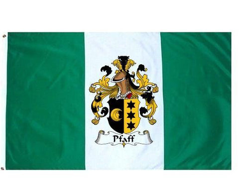 Pfaff family crest coat of arms flag