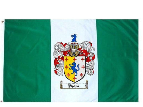 Phelps family crest coat of arms flag