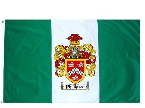 Phillipson family crest coat of arms flag