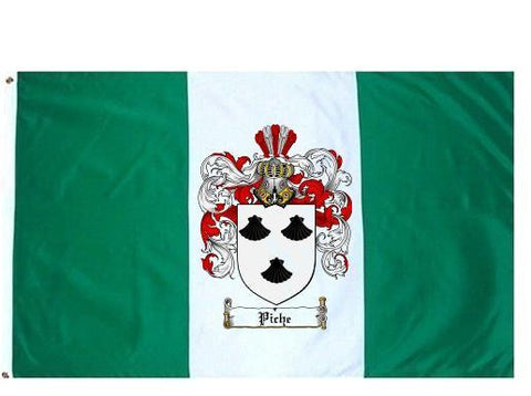 Piche family crest coat of arms flag
