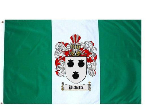 Pichette family crest coat of arms flag