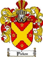 Picken coat of arms family crest download