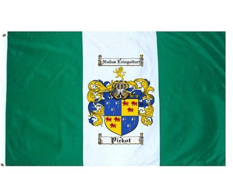 Pickot family crest coat of arms flag