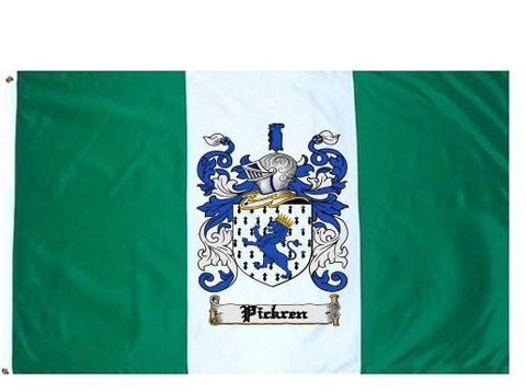 Pickren family crest coat of arms flag