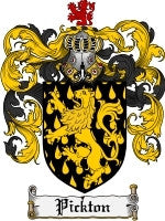Pickton coat of arms family crest download