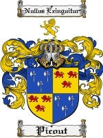 Picout coat of arms family crest download