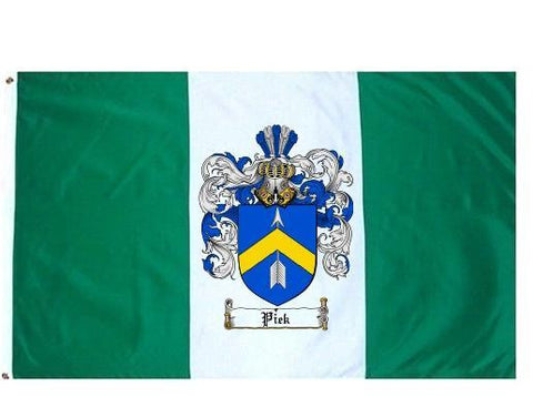 Piek family crest coat of arms flag