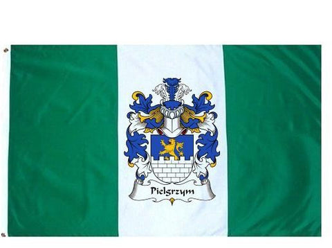 Pielgrzym family crest coat of arms flag