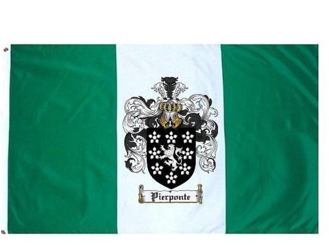 Pierponte family crest coat of arms flag