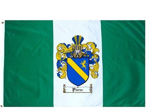 Pierre family crest coat of arms flag