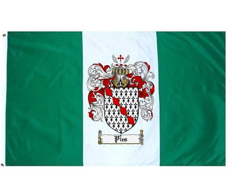 Pies family crest coat of arms flag