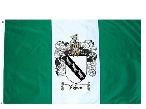 Pigeon family crest coat of arms flag