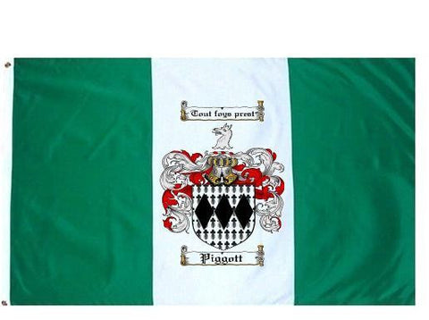 Piggott family crest coat of arms flag