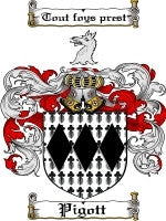 Pigott coat of arms family crest download