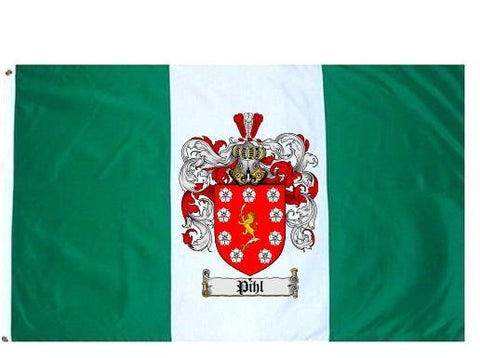 Pihl family crest coat of arms flag