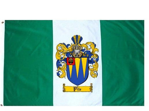 Pile family crest coat of arms flag