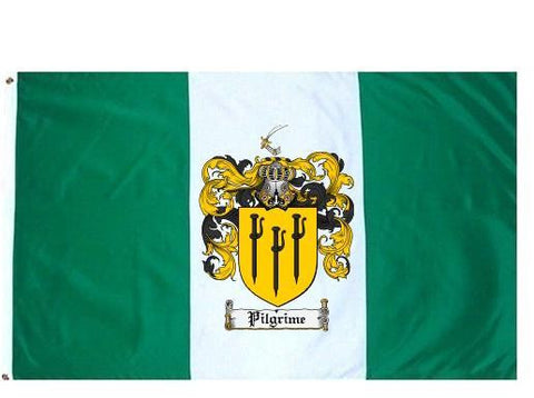 Pilgrime family crest coat of arms flag