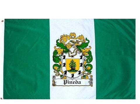 Pineda family crest coat of arms flag