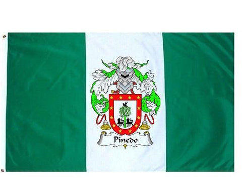 Pinedo family crest coat of arms flag