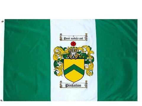 Pinkston family crest coat of arms flag