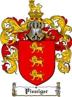 Pinniger coat of arms family crest download