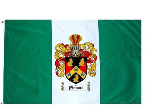 Pinnock family crest coat of arms flag