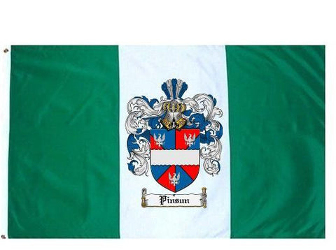 Pinsun family crest coat of arms flag