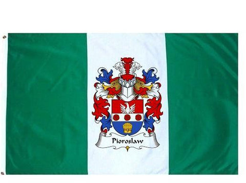 Pioroslaw family crest coat of arms flag