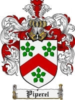 Piperel coat of arms family crest download