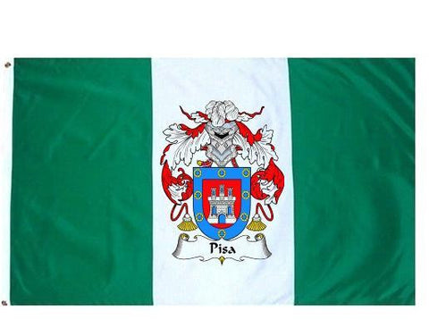 Pisa family crest coat of arms flag