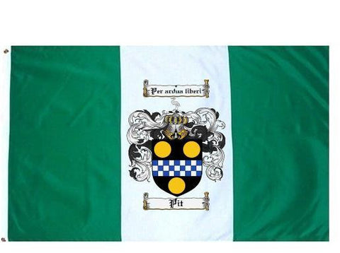Pit family crest coat of arms flag