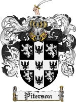 Piterson coat of arms family crest download