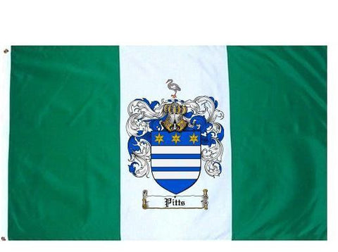 Pitts family crest coat of arms flag