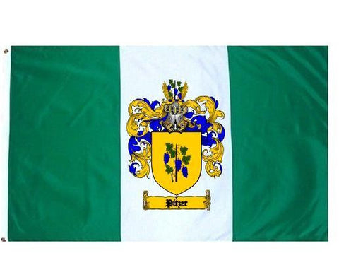 Pitzer family crest coat of arms flag