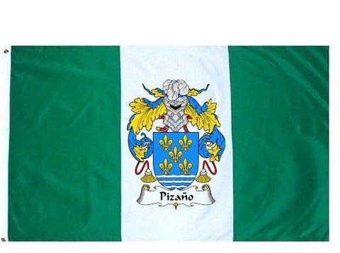 Pizano family crest coat of arms flag