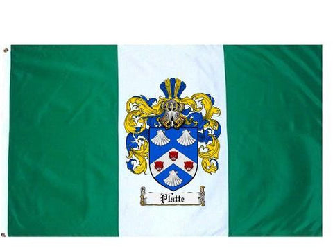 Platte family crest coat of arms flag