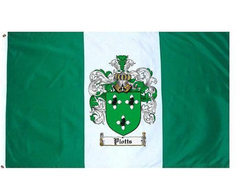 Plotts family crest coat of arms flag